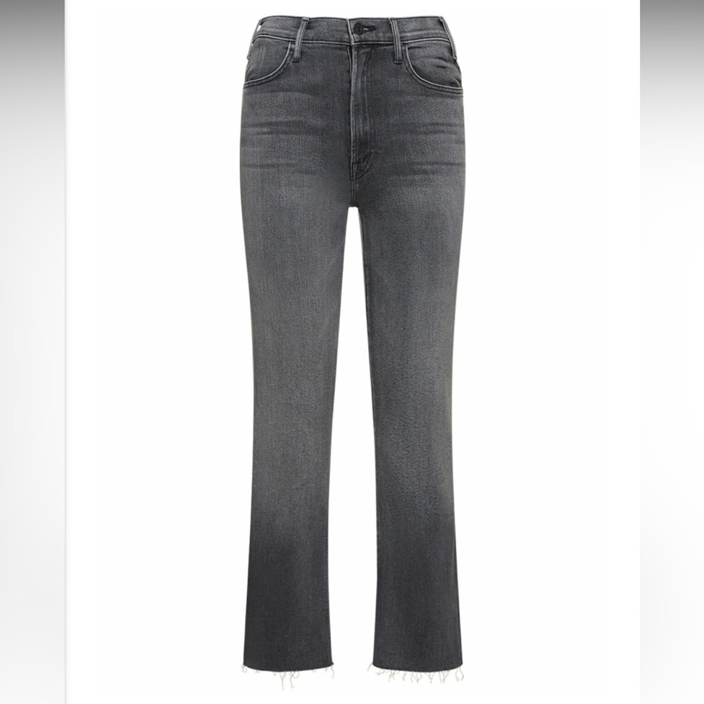 MOTHER Hustler Ankle Fray Jeans in Grey